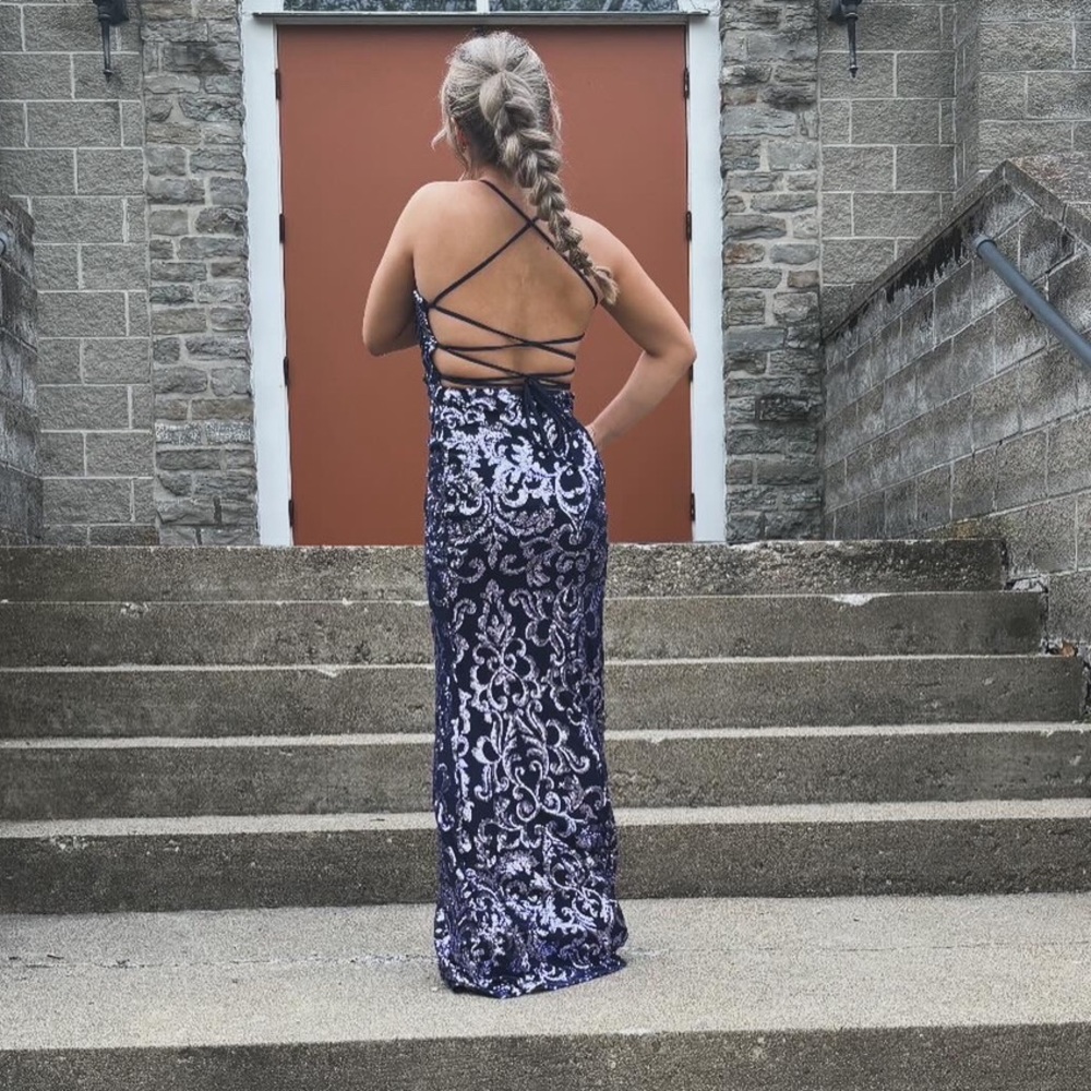 Prom dress (purple and navy)
